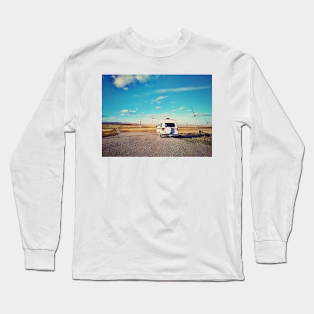 Road trip in Pincher Creek, Alberta Canada. Long Sleeve T-Shirt by Nalidsa